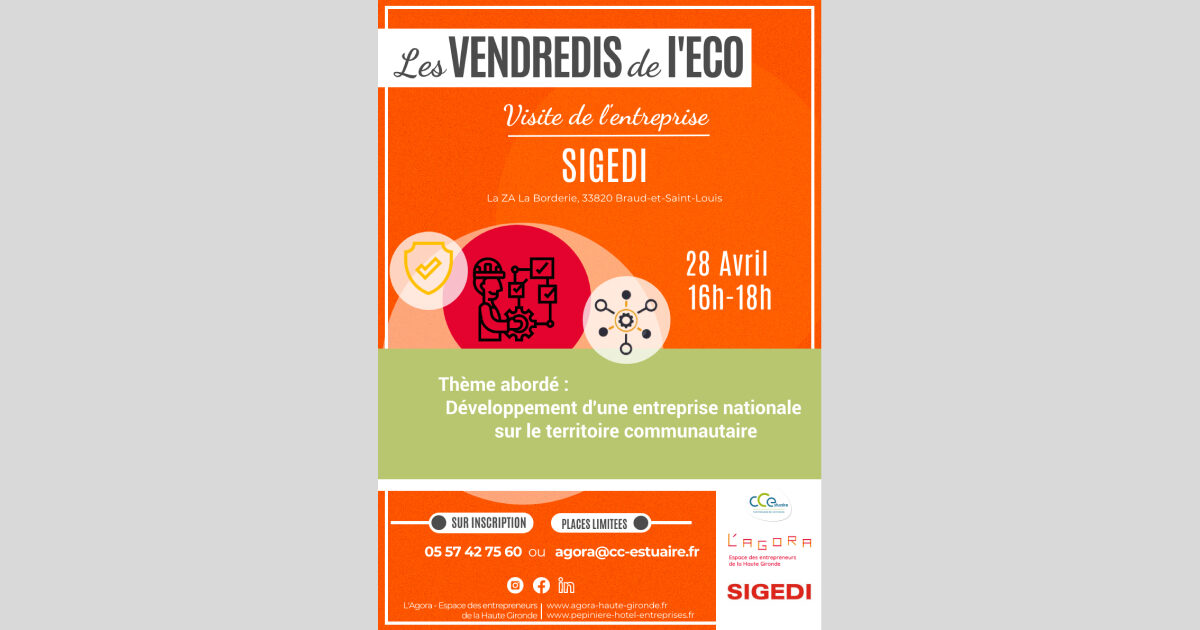 Vendredi de l'éco : visite de l'entreprise SIGEDI